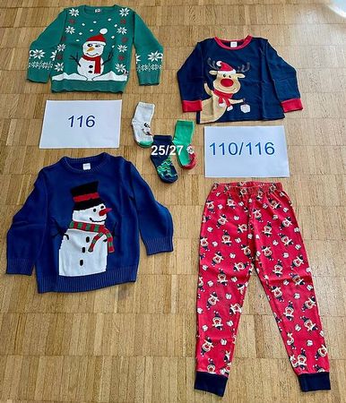 stilvolle Weihnachtskleider Grösse 110/116 & 116