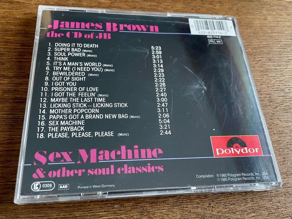 James Brown the CD of JB Sex Machine other soul classic  