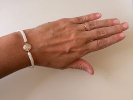 Cordel-Armband Silber 925 Zirkonia