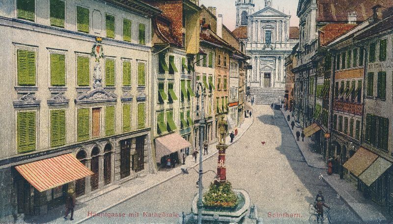 Cartoline postali: Solothurn - Hauptgasse + c1910 – Usato da Emmenbrücke venduto da teestube