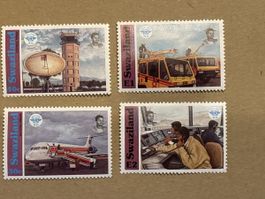 Swaziland 4er Briefmarken Set, Verkehr & Technik, Top Zustan