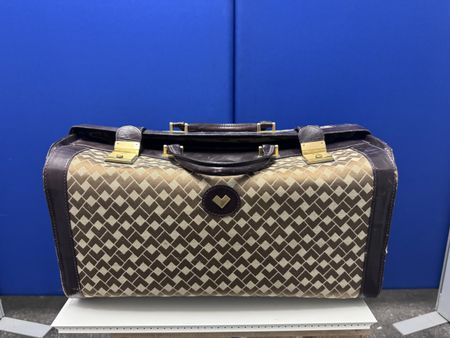 Vintage Reisetasche aus Leder & Stoff