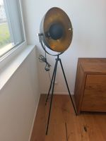 Stehlampe Stativ schwarz-gold