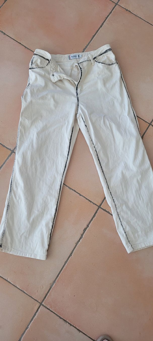 Please Jeans Jeans: Jeans please M blanc crème – Nuovo (secondo la descrizione) da Echallens venduto da frimousse2008
