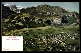 AK Meiringen, Totalansicht mit Blick zum Well- und Wetterhor