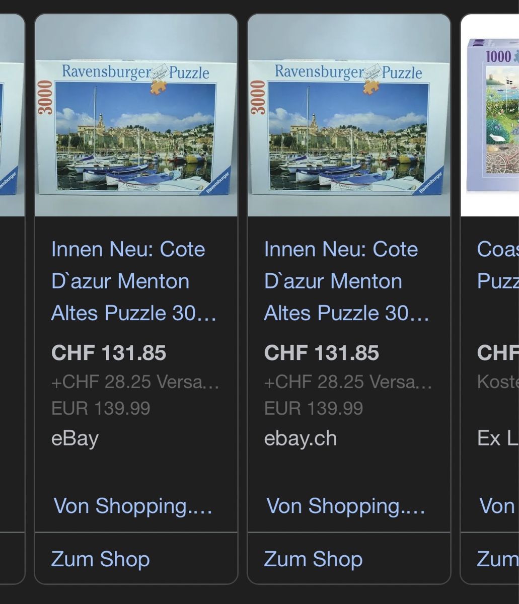 Ravensburger Puzzle: Ravensburger Puzzle Cote dAzur, rar – Usato da Eschenbach SG venduto da Joey-Li 2