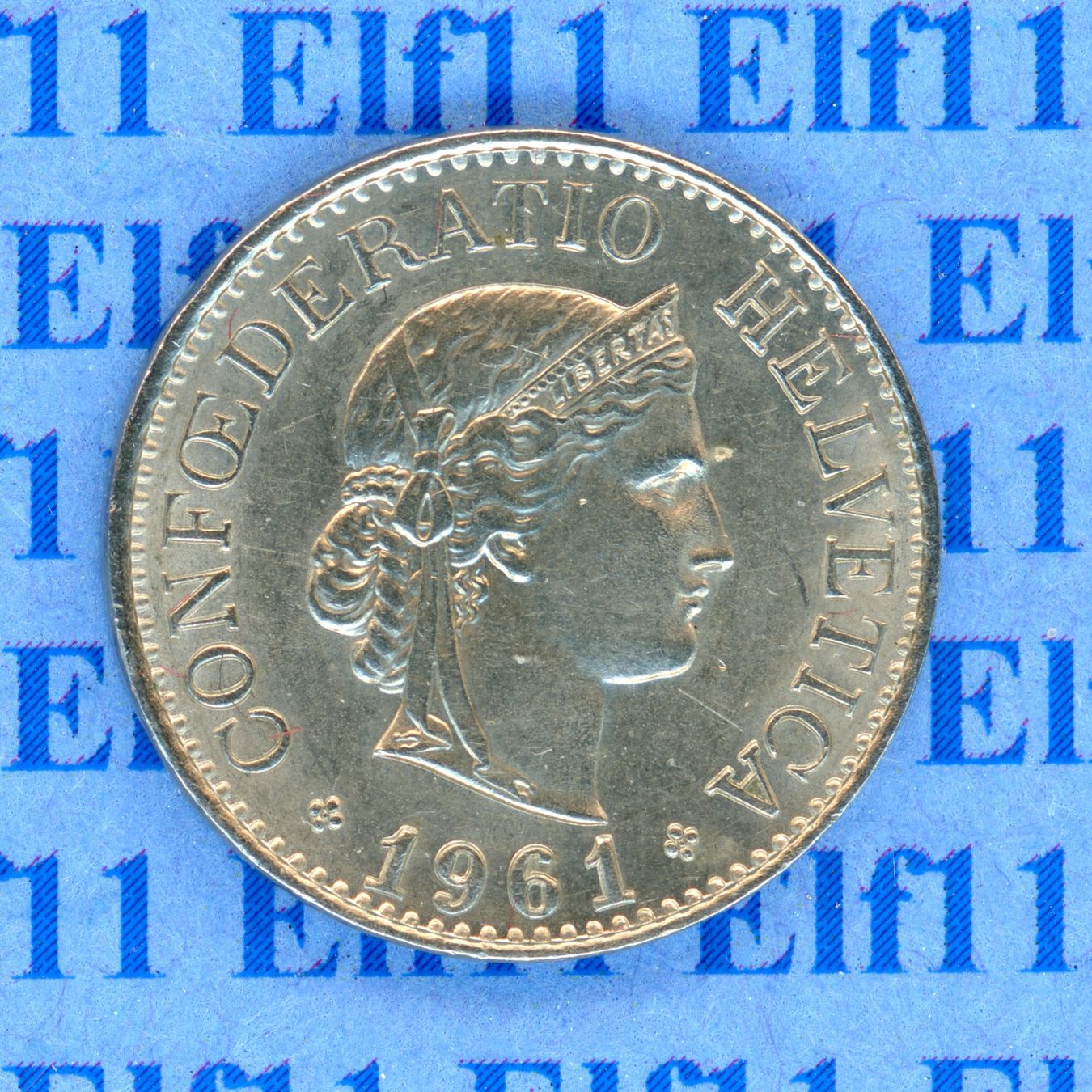 Tutti le monete: CHF___0.10 1961 -unz 10 Rappen – Usato da Widnau venduto da Elf11