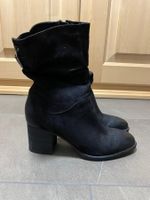 Damen Stiefeletten schwarz mit Absatz
