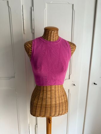 ZARA - Feinstrick cropped Top pink S