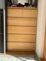 IKEA MALM hohe Kommode, 6 Schubladen, Birke, 80 × 48 × 123 c