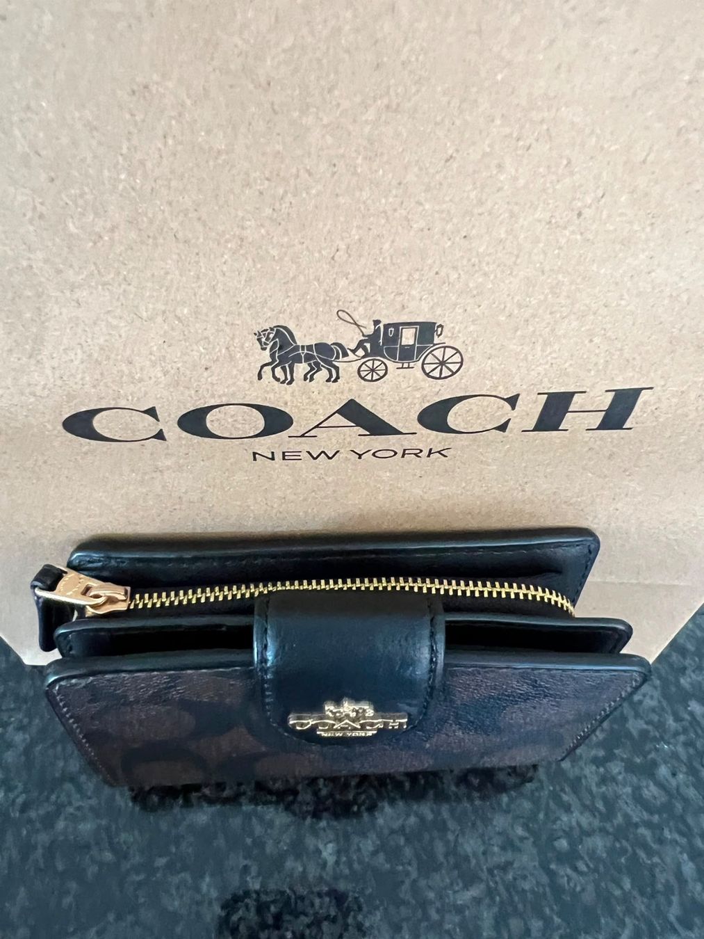Coach Portamonete: Coach Portemonnaie brown/black – Nuovo e nell'imballaggio originale da Wiedlisbach venduto da Sistershop 2