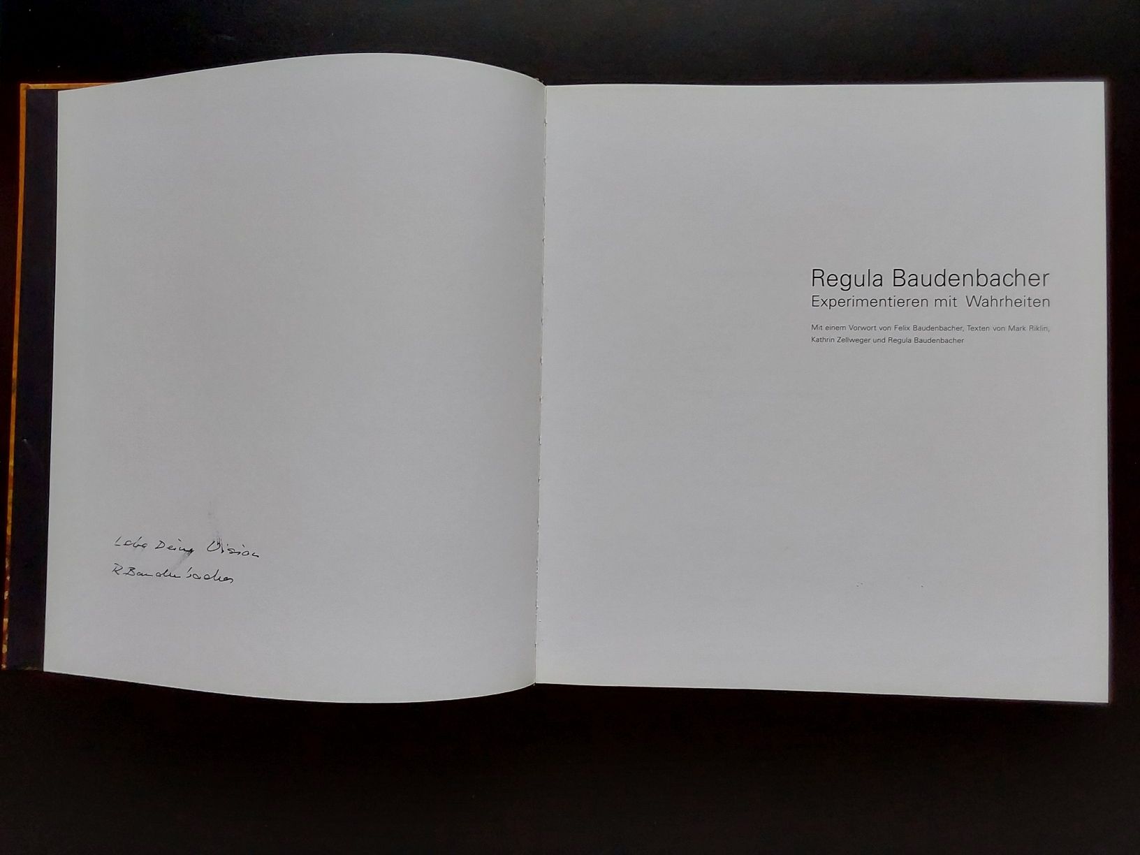 Bücher: Regula Baudenbacher. Handsigniert mit 200 Seiten.  – Gebraucht aus Steinach von Chilli1957 1