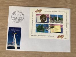 Spezialbrief Nationale Briefmarkenausstellung 1991 °