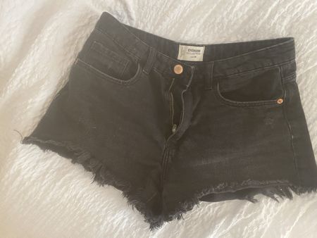Schwarze Jeans Hotpants von Tally Weijl, Grösse 36