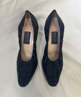 Dunkelblaue Wildleder Pumps