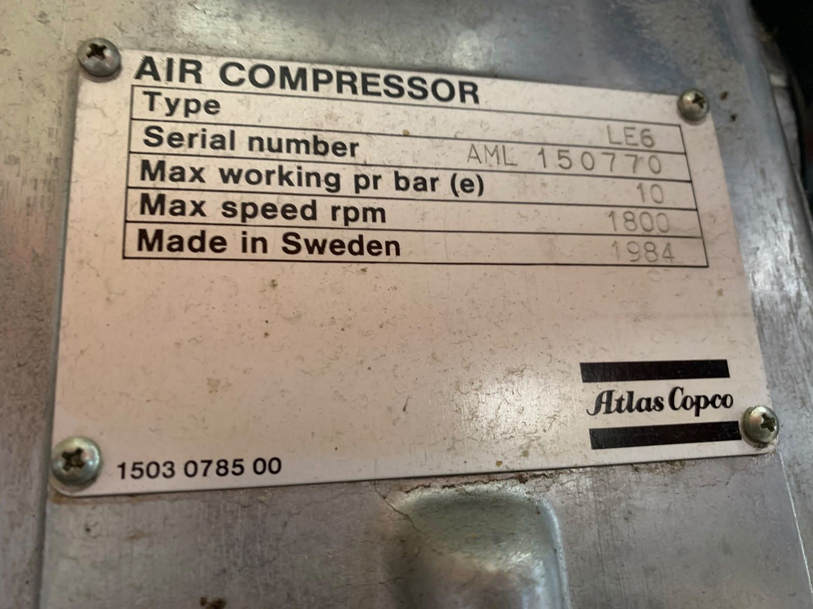 Atlas Copco Kompressoren: Luftkompressor Atlas Copco Airlet LE6 – Gebraucht aus Uzwil von mar_j7qp 2