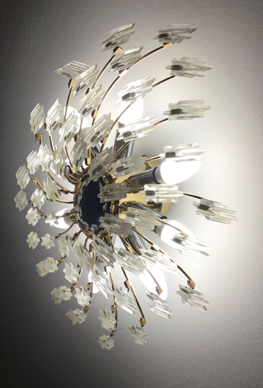 Lampen: Wand oder Deckenlampe Sunburst Mid Century – Gebraucht aus Schlieren von Jeajet