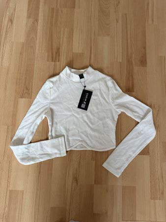 Shein Langarmshirt weiss Grösse M neu mit Etikett
