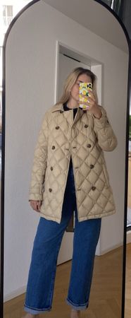 Daunen- Steppmantel beige Grösse M Ralph Lauren