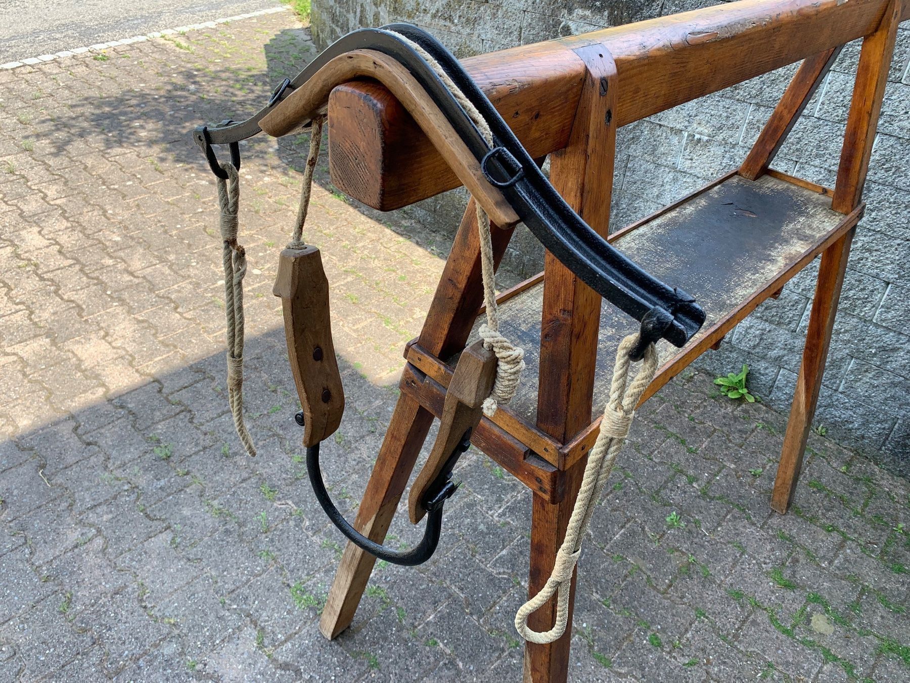 Campanacci mucche: wunderschönes antikes Ochsenjoch – Usato da Feldbach venduto da Fea1 3