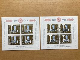 2 PP Erinnerungsblock 50 Jahre Bundesfeier 1960, Nr.102