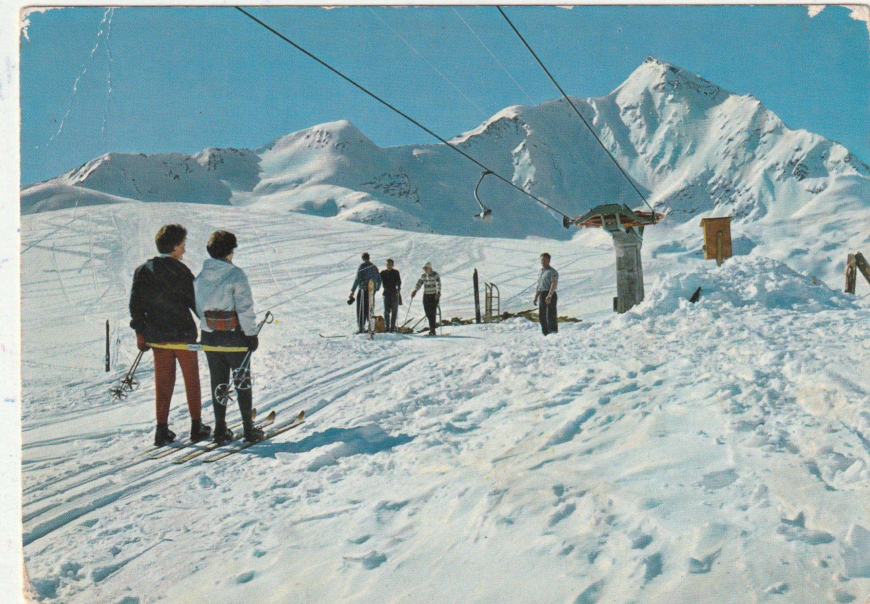 Cartoline postali: Splügenn Skibetrieb um 1967 – Usato da Lumbrein venduto da made02