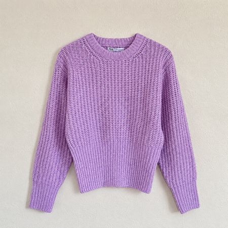 💜Damen Pullover|Zara|Violett|Lila|Gr. S M 36 38|Alpaka|NEU