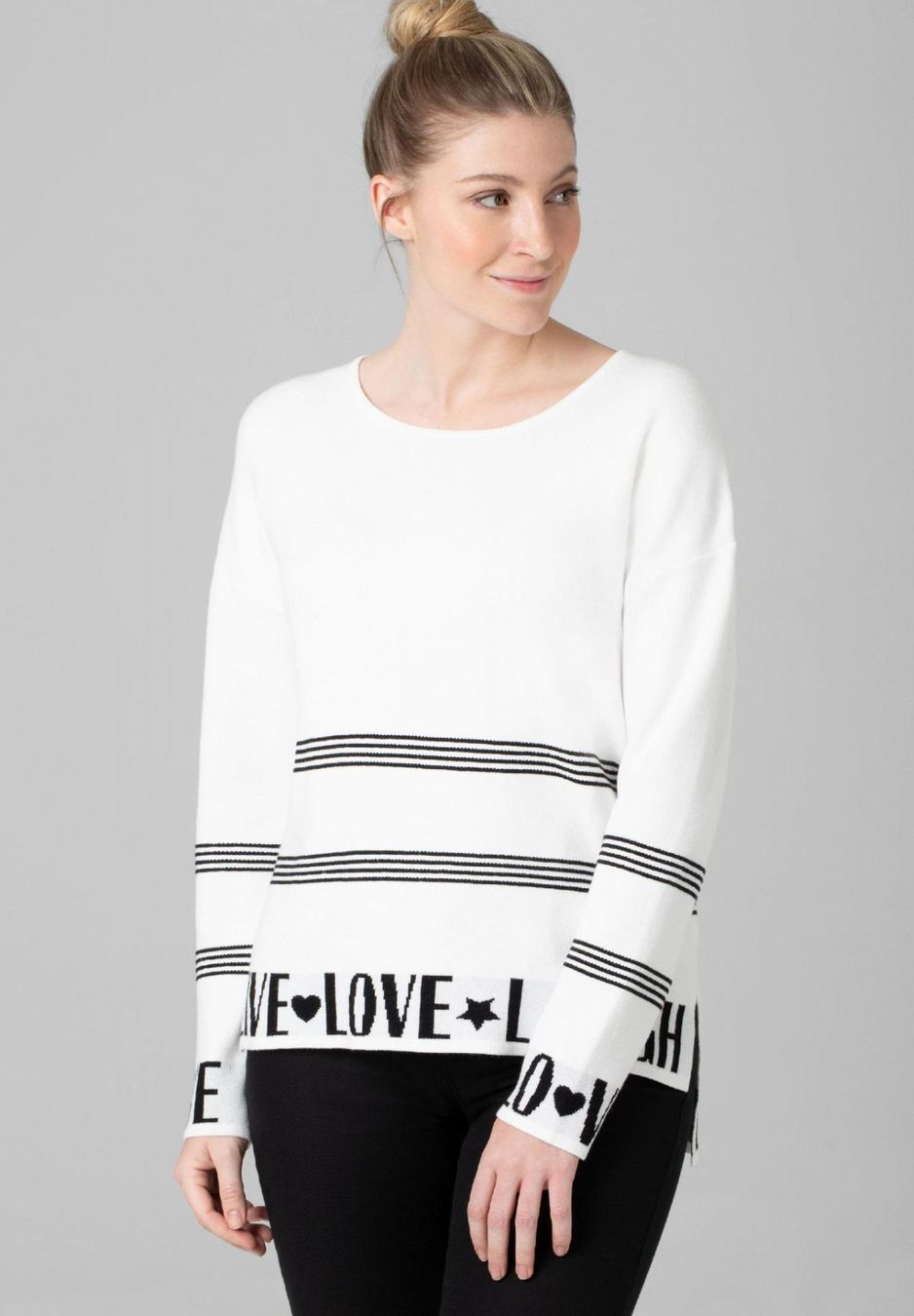 Pullover & Sweatshirts: NEUER Pullover TIMEZONE weiss-schwarz Gr. S - 230327 – Neu (gemäss Beschreibung) aus Küssnacht am Rigi von Good4Deckeli 1