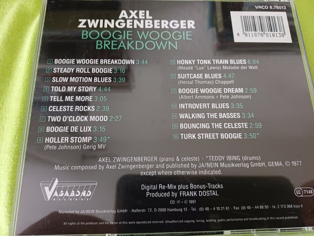 CD Axel Zwingenberger Boogie Woogie Breakdown ( Signiert) Kaufen auf