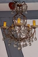 Kristallkronleuchter im Vintage-Stil, 5armig