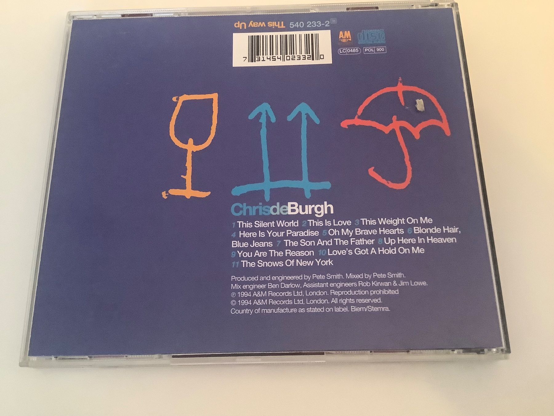 CD: Chris de Burgh / This way up / 1994 – Usato da Dübendorf venduto da Shreck 1
