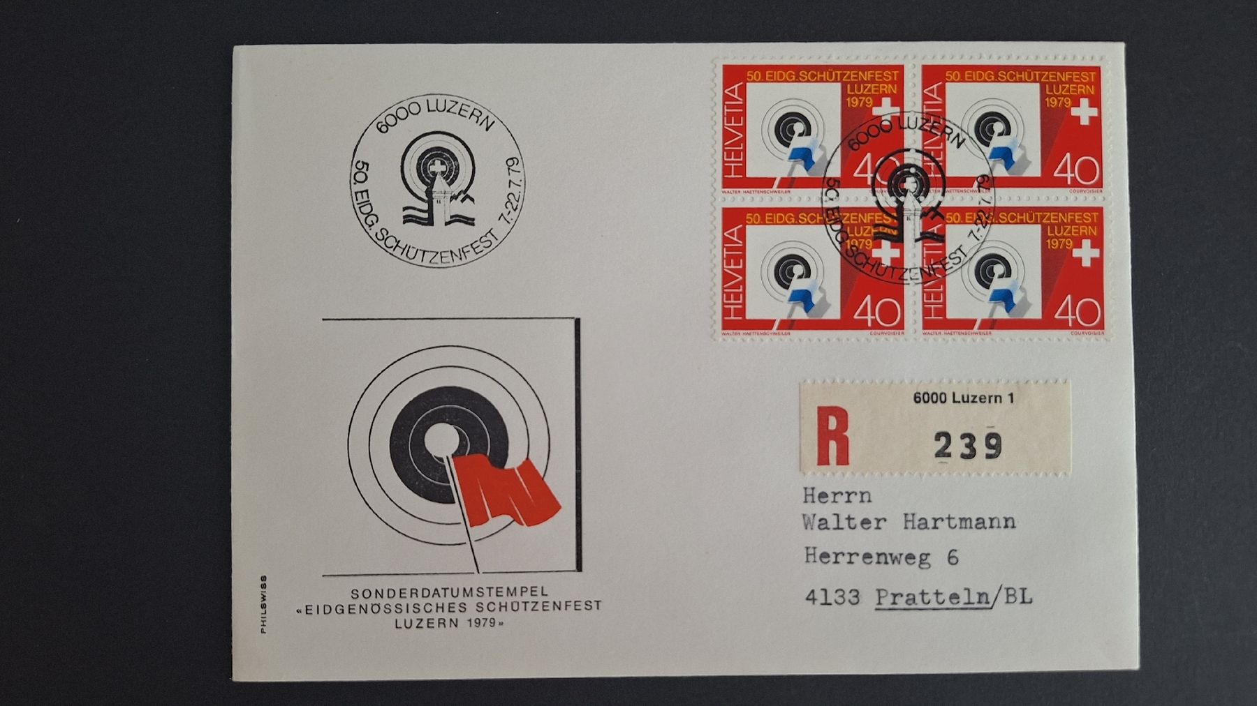 Tous les timbres: Sonderbrief mit Sonderdatumstempel – Neuf (Voir description) à Pratteln par walti-6060