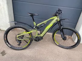 E-Bike Raymon FullRay Mountainbike olivgrün gefedert