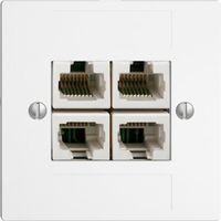 UP Dose 4×RJ45/u 4P getr. EDIZIOdue weiss ITplus, Feller