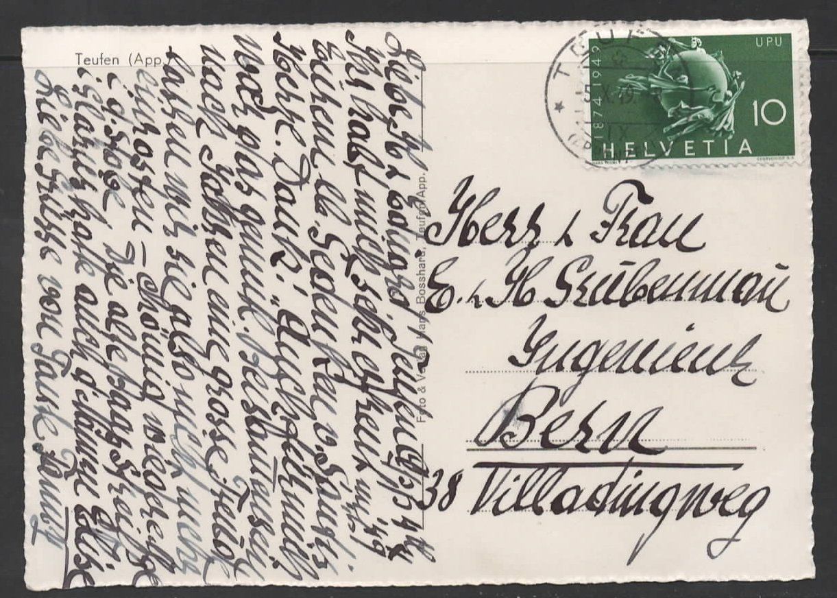 Cartes postales: TEUFEN APP.  1949   (P – D'occasion à Ruggell par Masescha 1