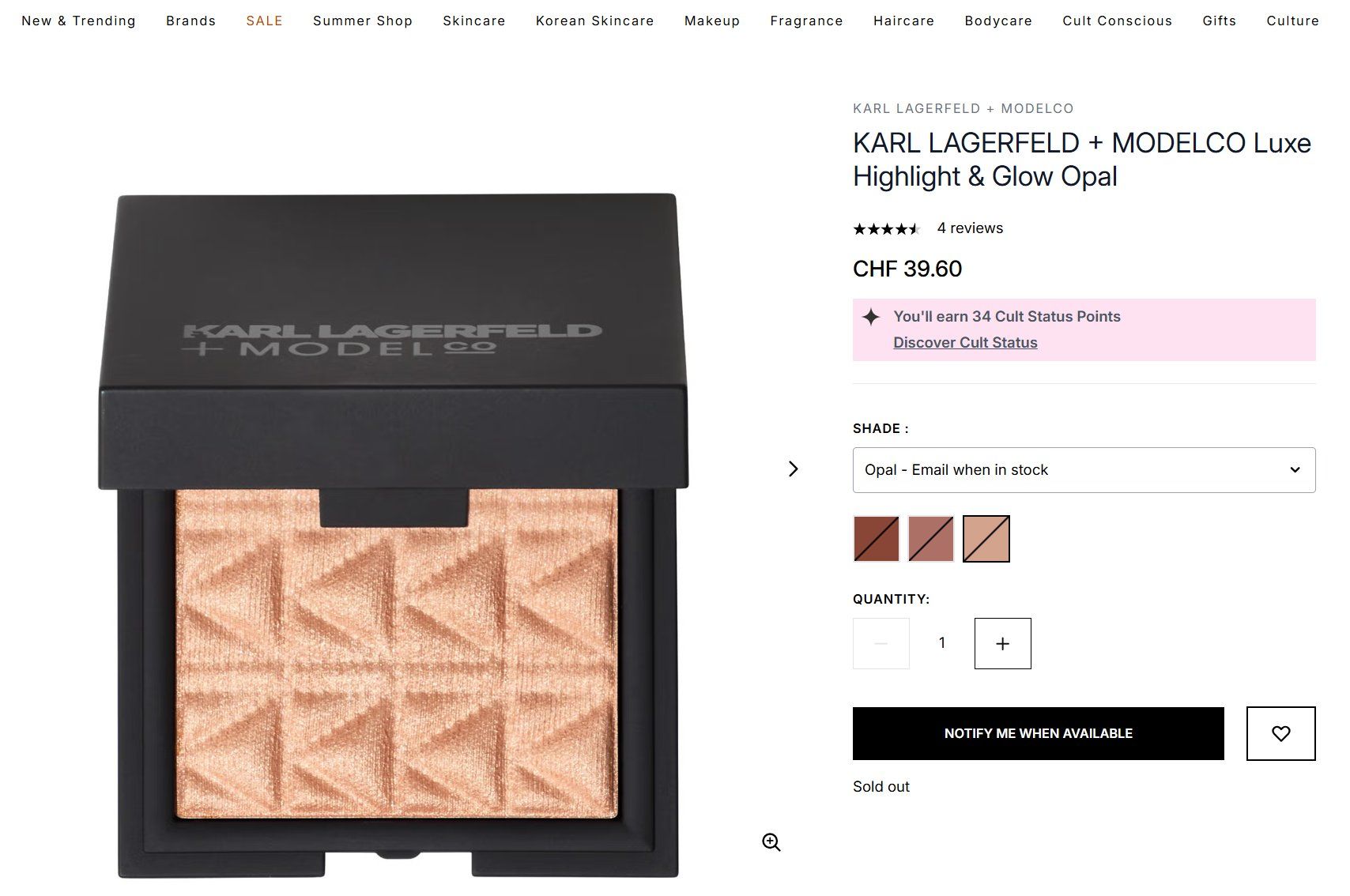 Maquillage: KARL LAGERFELD + MODELCO Luxe Highlight & Glow - Opal – Neuf avec emballage d'origine à Cham par Trendy_Outlet 3