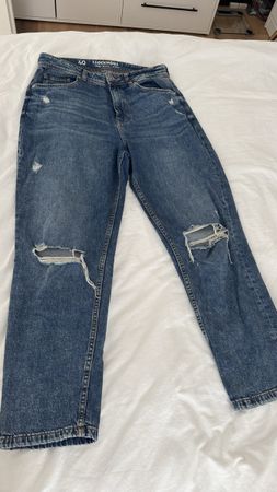 Damen Jeans Clockhouse High Waist Mom Blau Grösse 40