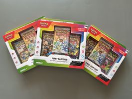 3x Pokémon First Partner Illustration Collection  Set of 3 