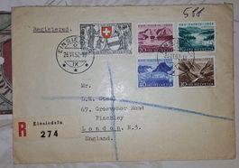 Pro Patria 1952 Satzbrief Einsiedeln