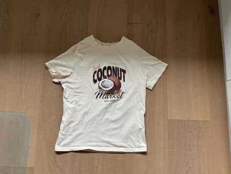 T-shirt femme "Fresh Coconut Market" beige taille XS