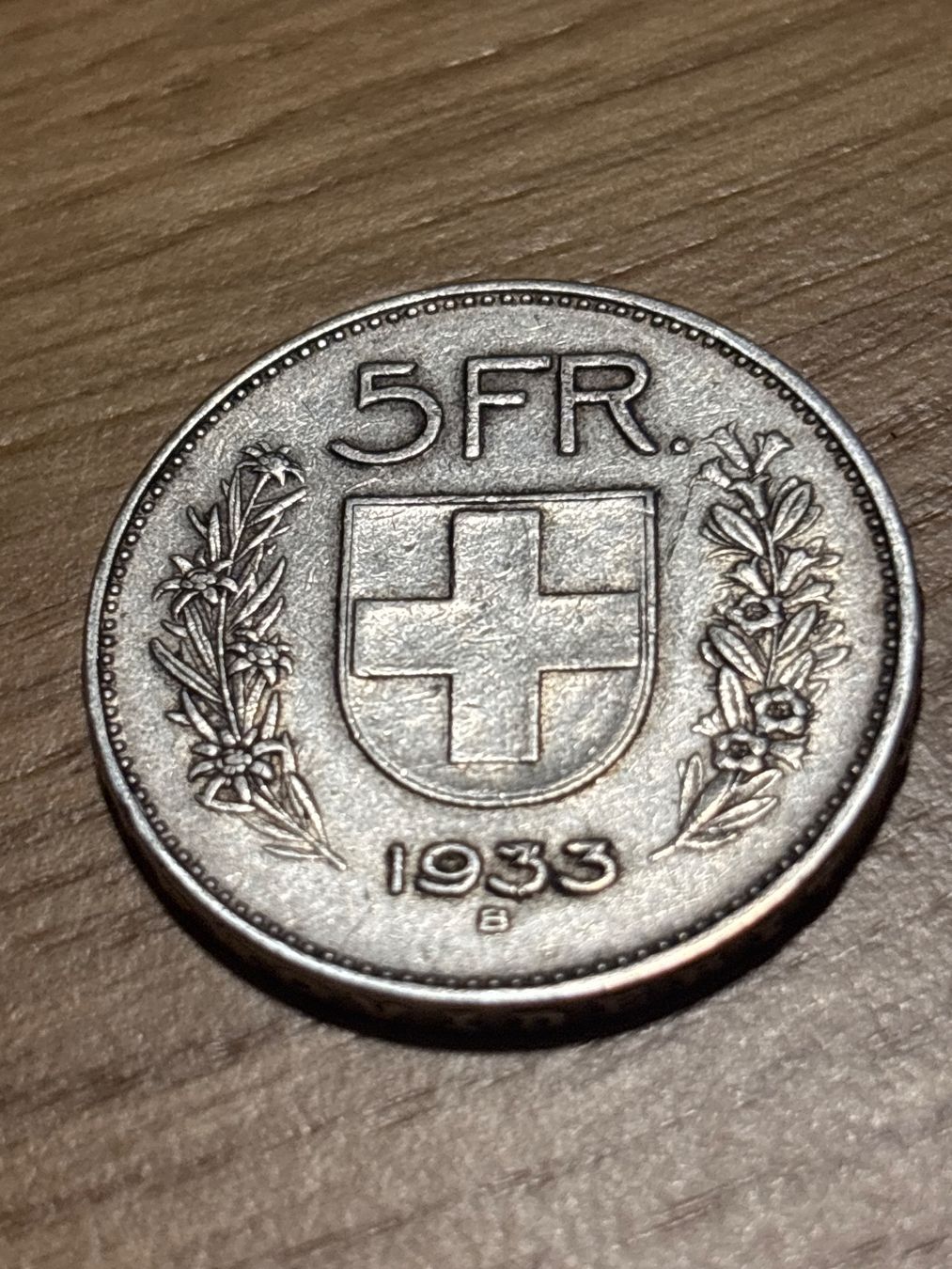 Tutti le monete: 5 Franken Silbermünze 1933 – Usato da Courchapoix venduto da Jubo1