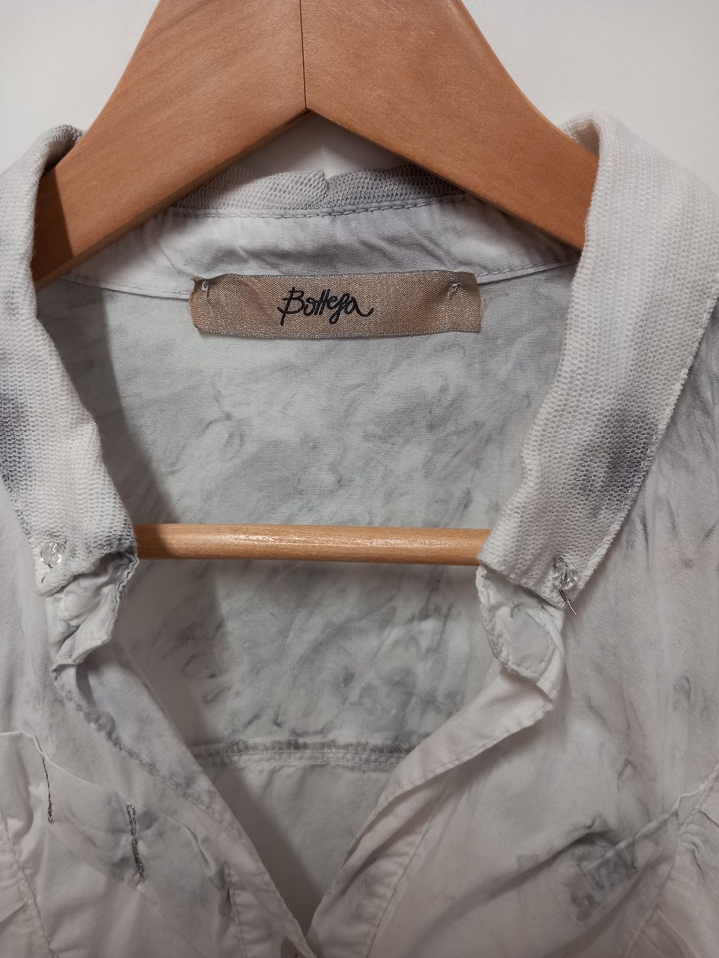 Camicette: Bottega Bluse Gr.S/M hellgrau, Strass – Usato da Gwatt (Thun) venduto da umwelt-brocki 1