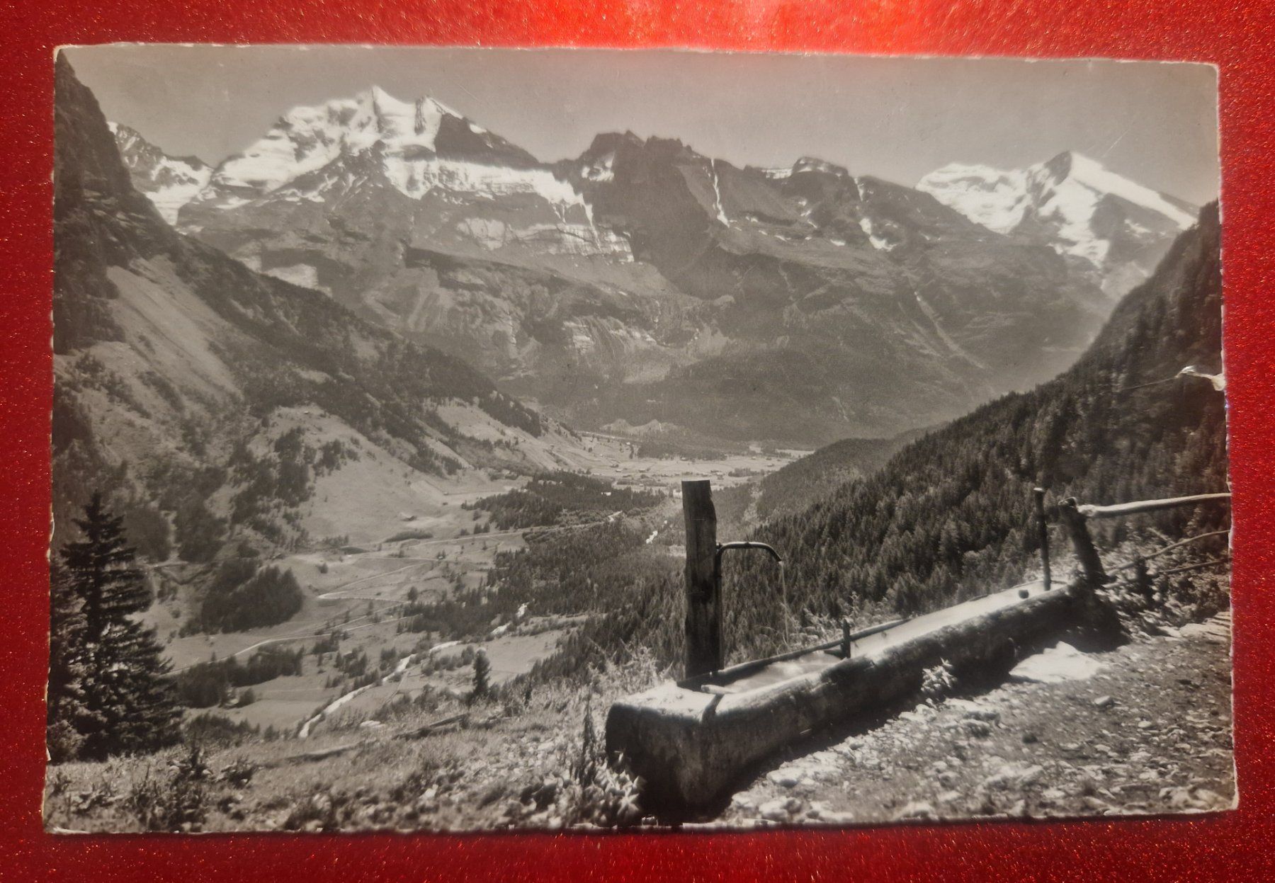 Cartoline postali: Mitholz - Kandersteg mit Doldenhorn 1958 – Usato da Melchnau venduto da Fishel