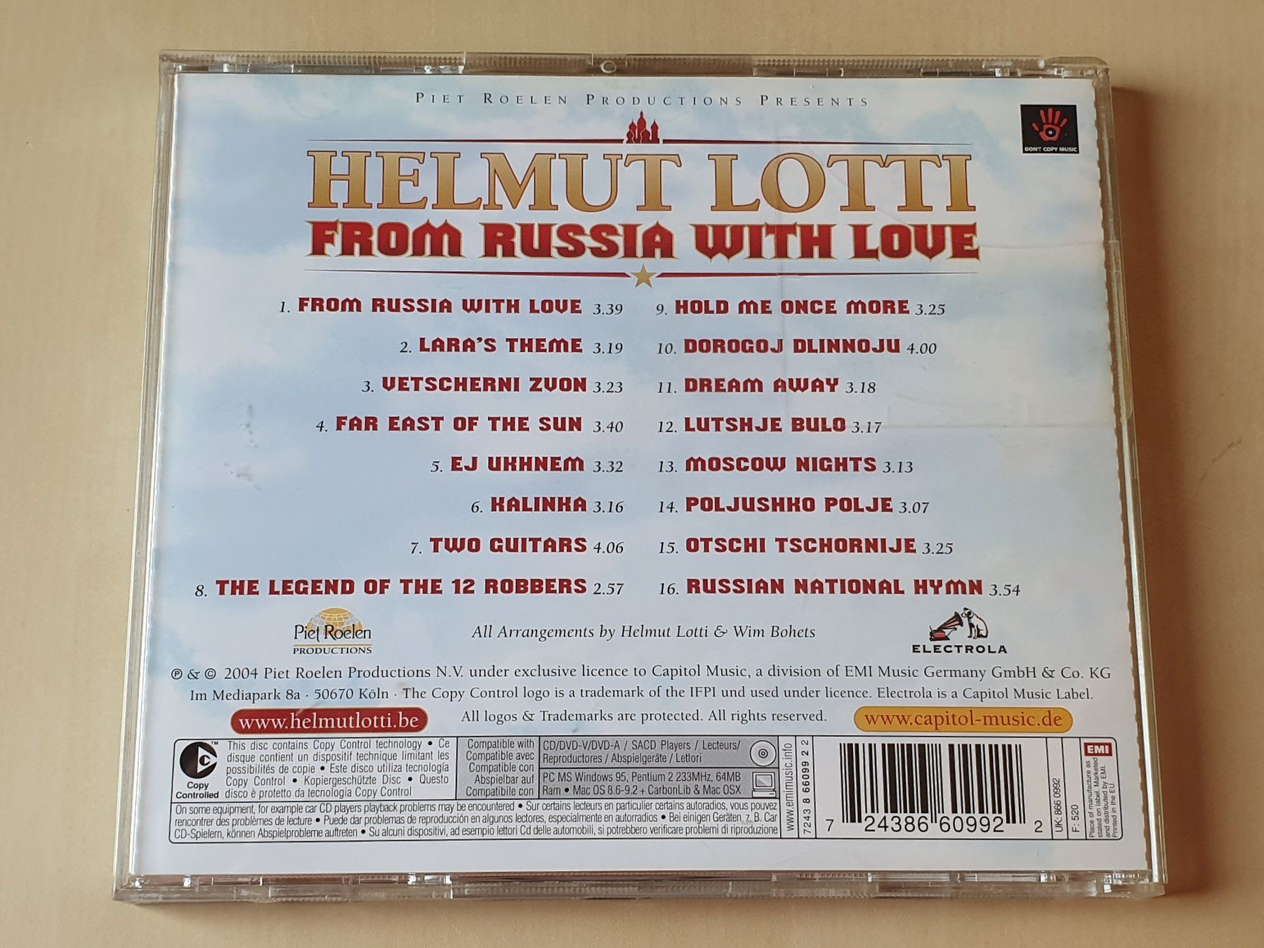 CD: Helmut Lotti from Russia with Love – Usato da Stansstad venduto da collectorsshop 1