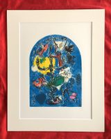 MARC CHAGALL Glasfenster in Jerusalem  "Dan"  Litho