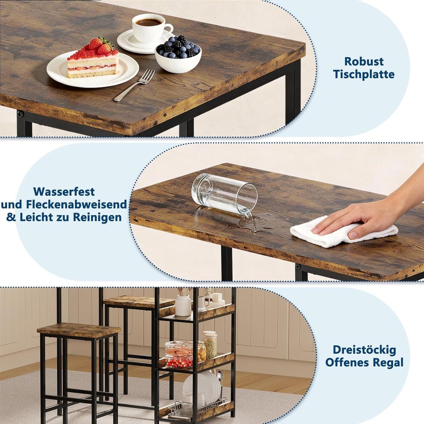 Tables: Bartisch + Hocker, 3-teilig – Neuf (Voir description) à Sins par Taschending 3