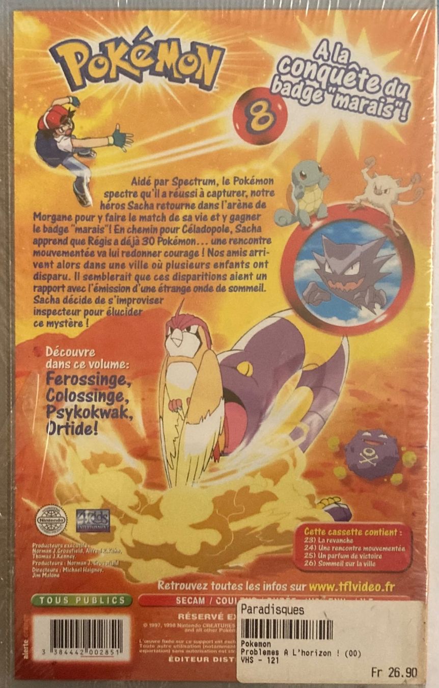 Tutti i VHS: POKÉMON (PROBLÈMES À L'HORIZON!) – Nuovo e nell'imballaggio originale da Poliez-Pittet venduto da Newtown-Records 1