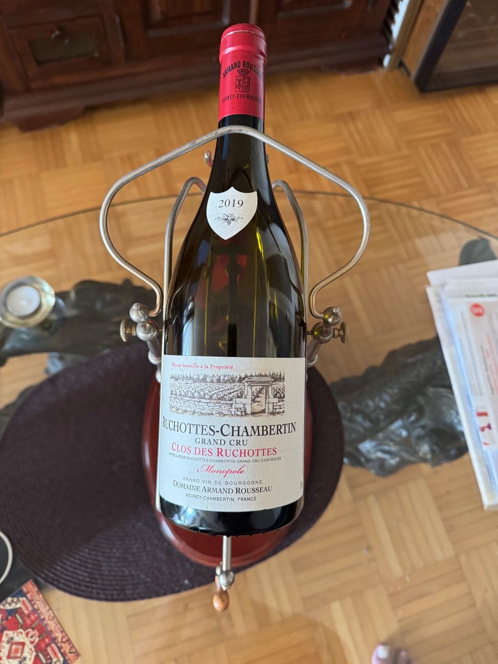 Château Margaux Wein: Französicher Wein Dekanter aus Messing – Gebraucht aus Bronschhofen von top-wein01 1