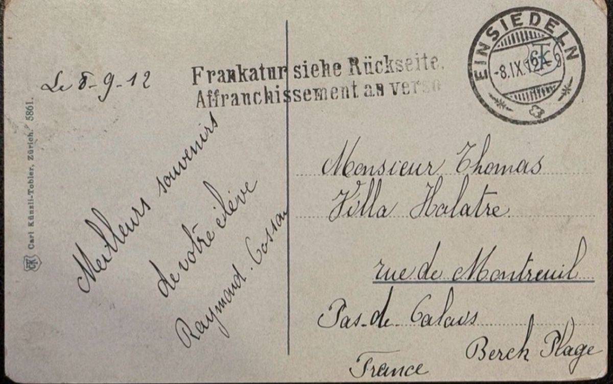 Ansichtskarten: Ansichtskarte Einsiedeln mit Kloster guter Zustand – Gebraucht aus birsfelden von tim0444 1