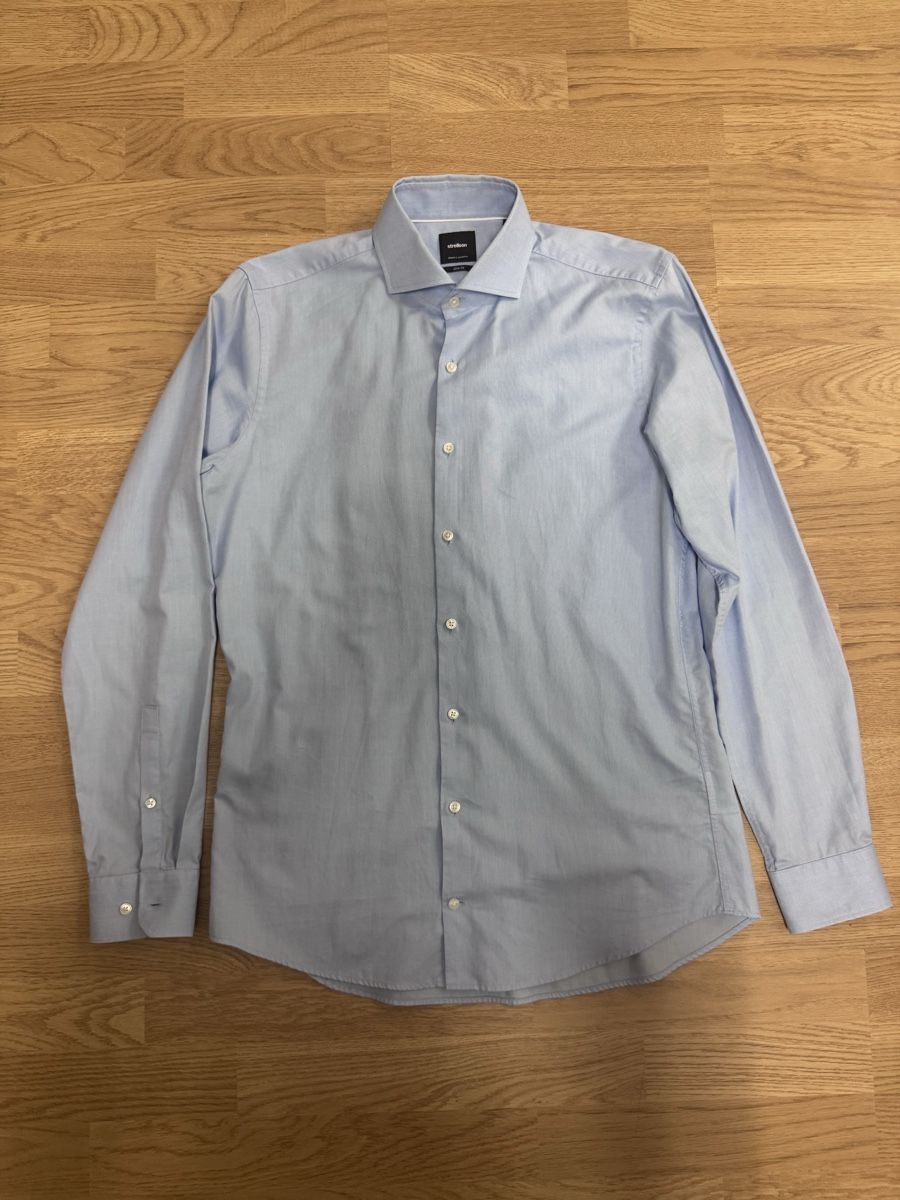 Strellson Camicie: Herren Hemd Strellson hellblau – Nuovo (secondo la descrizione) da Kollbrunn venduto da Frma18